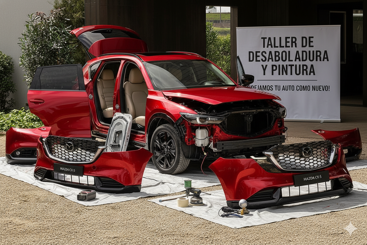 Auto en reparación de pintura